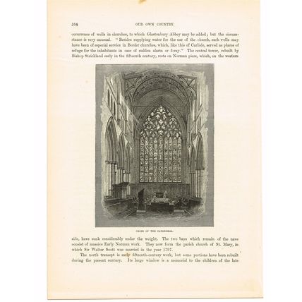 Cathedral Choir, Carlisle Cathedral, Cumbria, England, Book Illustration (Print