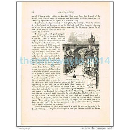 THE SIDE, NEWCASTLE, NORTHUMBERLAND, ENGLAND, BOOK ILLUSTRATION, 1882