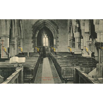 Interior, Naseby Church, West End, 120 Rare Postcard
