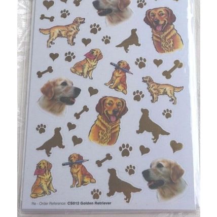 GOLDEN RETRIEVER - CRAFT STICKERS - SCRAPBOOKING CARD CRAFT ETC