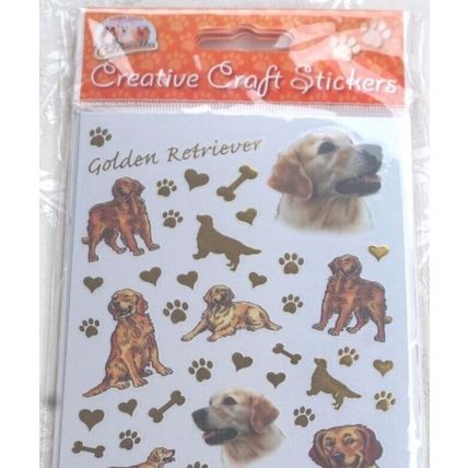 GOLDEN RETRIEVER - CRAFT STICKERS - SCRAPBOOKING CARD CRAFT ETC