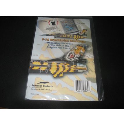 EAGLE STRIKE 48 DECAL EP48265 GD F-16 FALCON BELGIAN 20 YEAR TIGER PAINT SCHEME