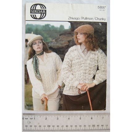 Vintage: Sirdar 5897 sweater, chunky, 34-40 inch, 86-102 cm