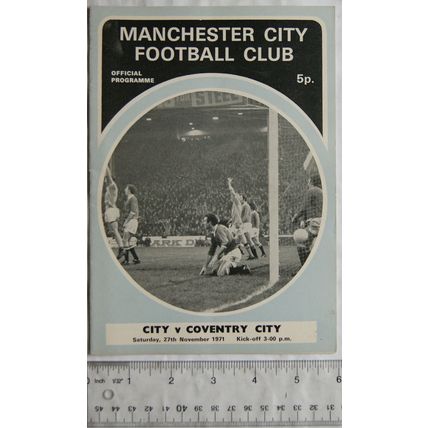 1971 programme Manchester City v. Coventry City, 27/11
