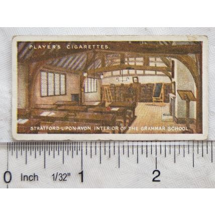 1917 Players Shakespearean Series No. 7 Stratford interior of Grammar School