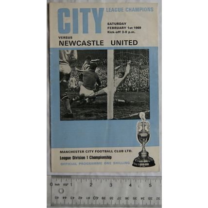 1969 programme Manchester City v. Newcastle United, 1/2