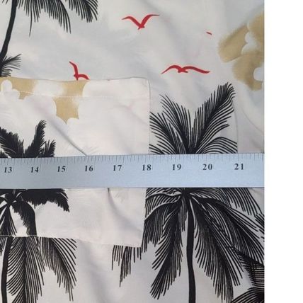 Mens Tropical Hawaiian Shirt Size M lightweight loose fit south Beach Palm Trees