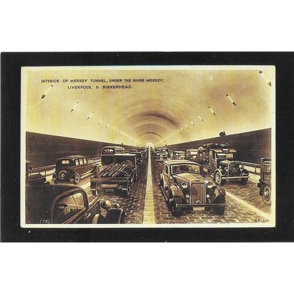 Postcard Kingsway Tunnel Interior Mersey Liverpool River Opened 1934 - Nostalgia
