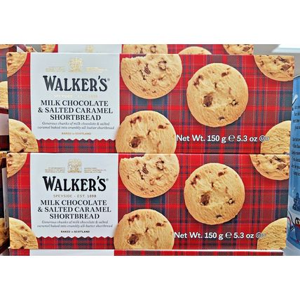 Walker’s Milk Chocolate & Salted Caramel Shortbread 5.3oz 150g (2 Boxes)