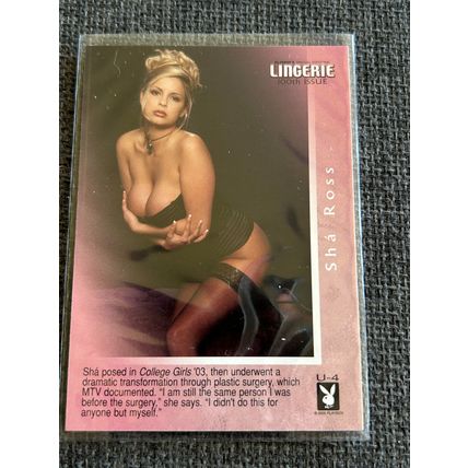 Playboy's Lingerie 100th Issue Unpublished Single Chase Card U-4
