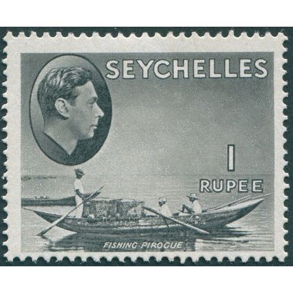 Seychelles 1941 1r grey-black Chalk paper SG146a unused