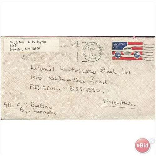 USA Airmail 1979 - To England from New York