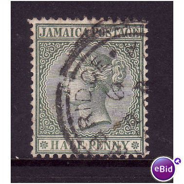 JAMAICA 1885 SG 16 1/2d GREEN FINE USED