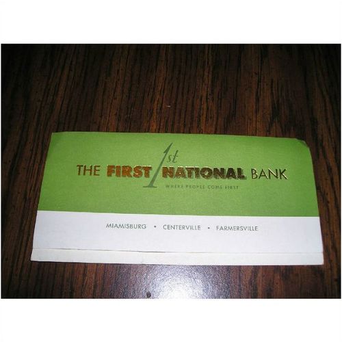 First National Bank Farmersville, Miamisburg, Centerville, Ohio Booklet zorfd2