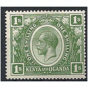 Kenya & Uganda 1922 SG87 1/- Green Mounted Mint . . .