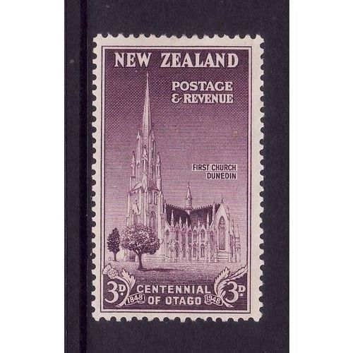 NEW ZEALAND 1948 SG694 3d FIRST CHURCH DUNEDIN PURPLE #2