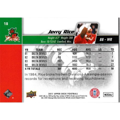 2011 Upper Deck - #18 - Jerry Rice