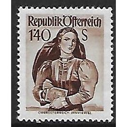 Mi 914 (*): 1 S. 40 blackish reddish brown Definitive Stamp: Provincial Costumes