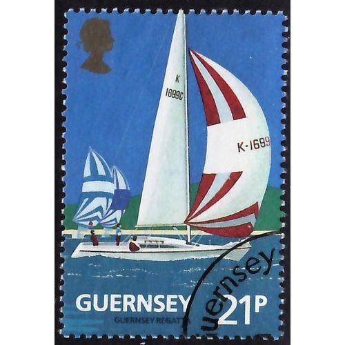 Guernsey, 1991 21p Yacht Club, SG 525 (Scott #460), used