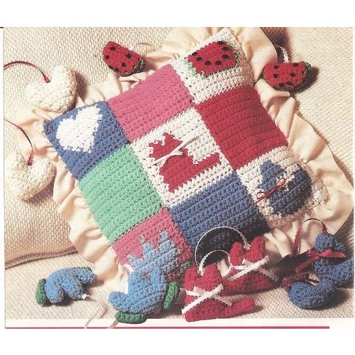 Yarn Crochet Pillow Pattern Li'l Country Treasures