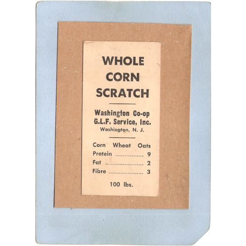 New Jersey Washington Tag Whole Corn Scratch 100 LbsWashington Co-Op G L F~3590
