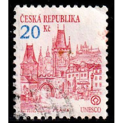 Czechoslovakia Czech Republic 1993 Castle 20Kcs Used Stamp