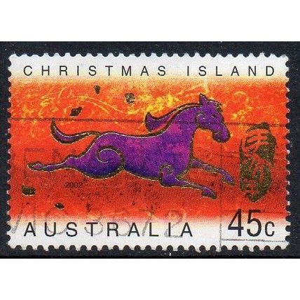 Christmas Island 2002 Year of the Horse 45c Used