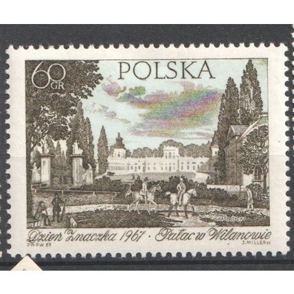 POLAND 1967 Wilanow Palace Painting Art Buildings History Horses Royalty MLH