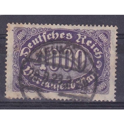 GERMANY 1922 NEW VALUES 4000m VALUE USED SG244