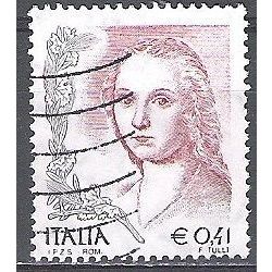 Italia 2002 Michel 2820IA O Cote (2006) 0.80 € La Dame à la licorne Raffaello