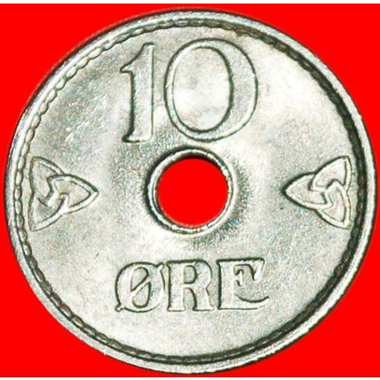 Ⰶ SUPERB CONDITION: NORWAY ★10 ORE 1940 UNC MINT LUSTRE! ★LOW START★ NO RESERVE!