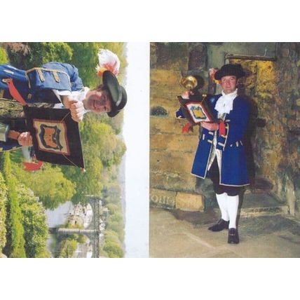 Knaresborough Town Crier Simon Shaw 2x Yorkshire Regalia Costume Rare Postcard s