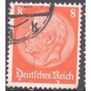 Germany 1934 - 8pf orange red - President Von Hindenburg - used 7