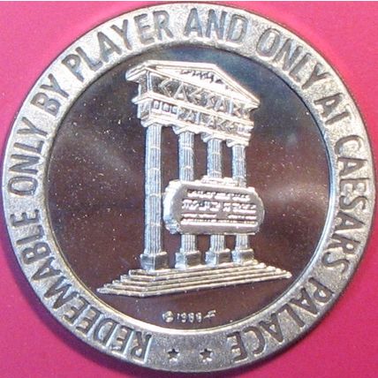 Caesars Palace. $1 Casino Token. Las Vegas, NV. 1966. U02.