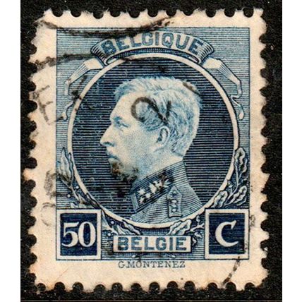 Belgium 1921 King Albert 50c Used Stamp
