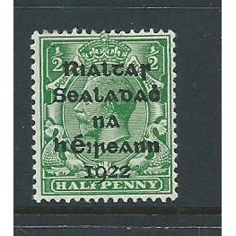 ireland stamps sg1 sg 1 hm overprint