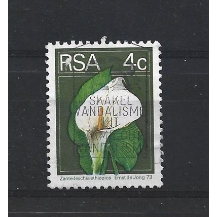 SouthAfrica.SG351 4c Arum Lily.Paper Unchecked.Fine Used.Sep25h