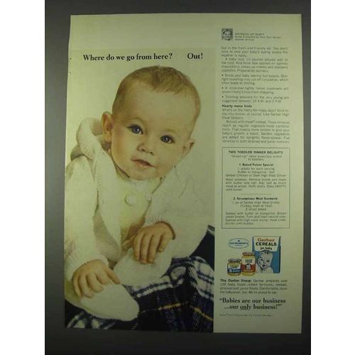 1967 Gerber Baby Food Ad - Where Do We Go From Here