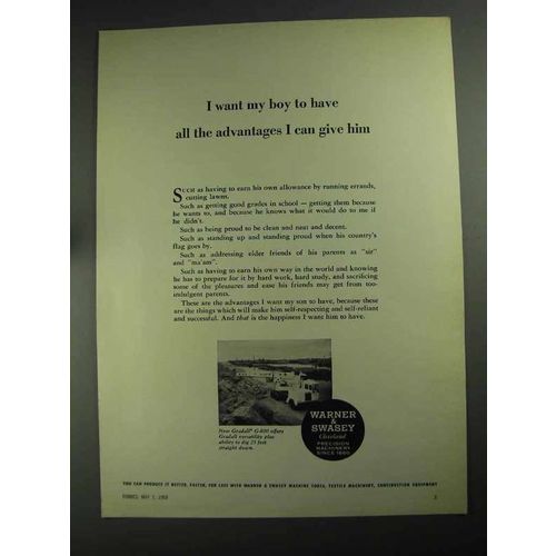 1968 Warner & Swasey Gradall G-800 Ad - All Advantages