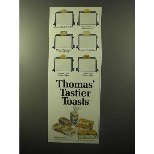 1970 Thomas' English Muffins Ad - Tastier Toasts