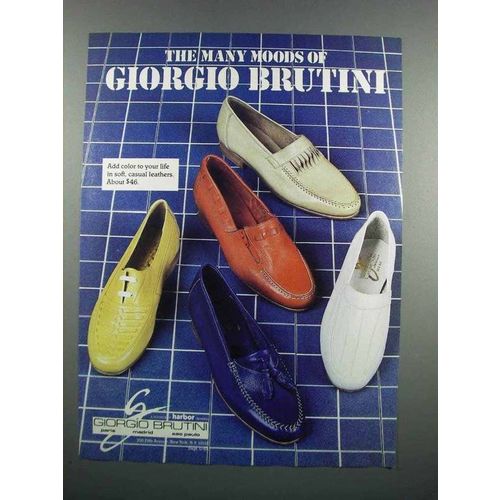 1983 Giorgio Brutini Shoes Ad - Many Moods
