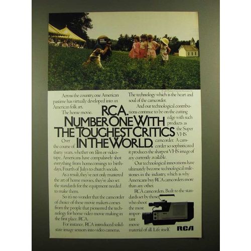 1988 RCA Camcorders Ad - Toughest Critics in the World