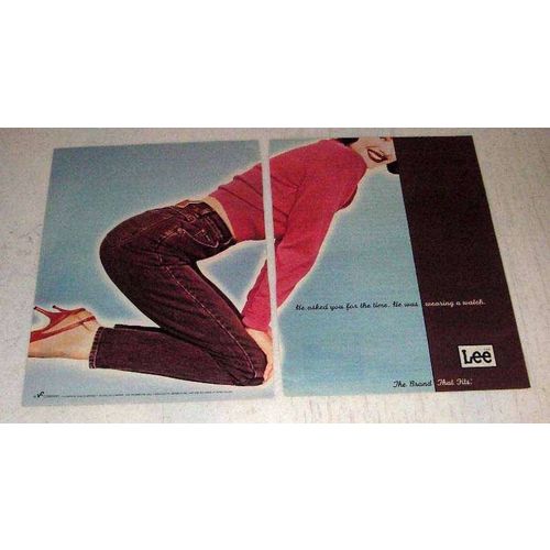 1996 Lee Brown Stone Jeans Ad - He Asked You For Time
