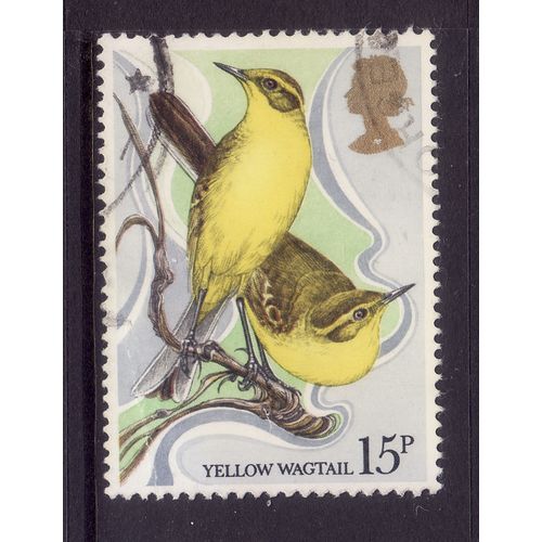 GREAT BRITAIN 1980 15p YELLOW WAGTAILS WILD BIRDS SG1112 FINE USED #