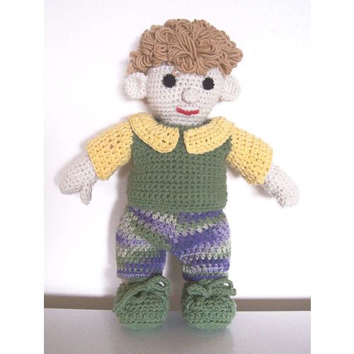DOLL Dan Dolly crochet toy collectible fully clothed height 16 inch