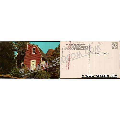 CT New London Postcard The Nathan Hale Schoolhouse ct_box4~2057