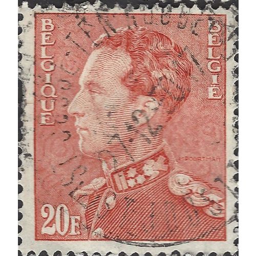 BELGIUM, King Leopold III, orange 1951, 20F, #5
