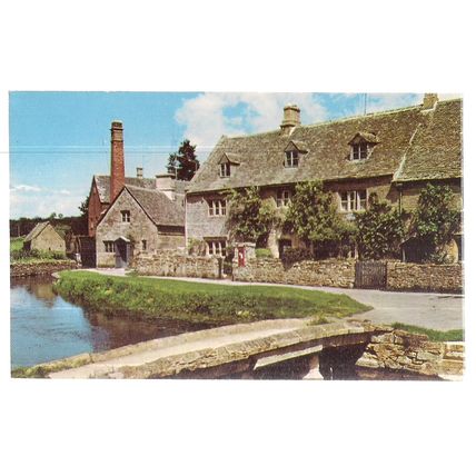 LOWER SLAUGHTER, Gloucestershire unused vintage postcard by Jarrold =