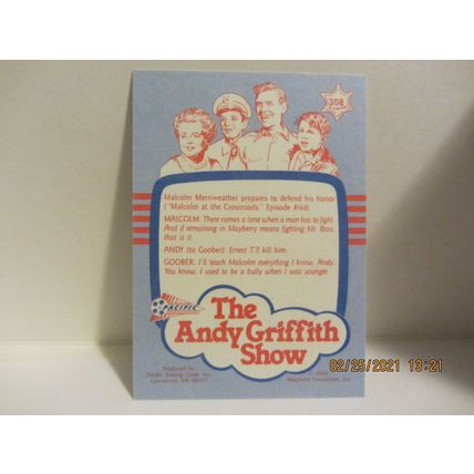 1990 Pacific The Andy Griffith Show Facing a Bout #308
