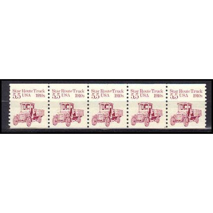 2125 5.5c Star Route Truck Very Fine MNH Dry Gum PNC 1/5 X0431